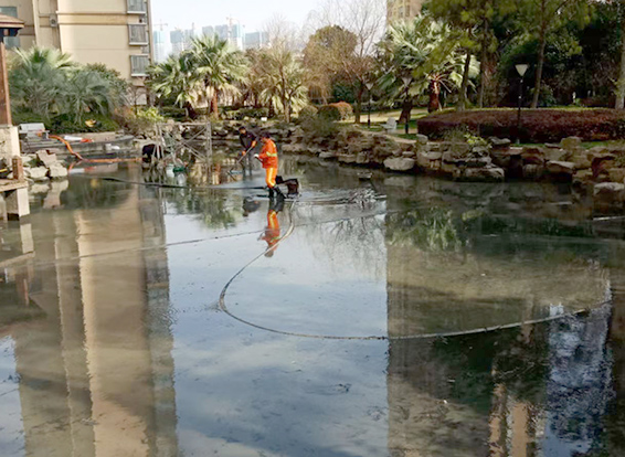 临朐景观池淤泥清理